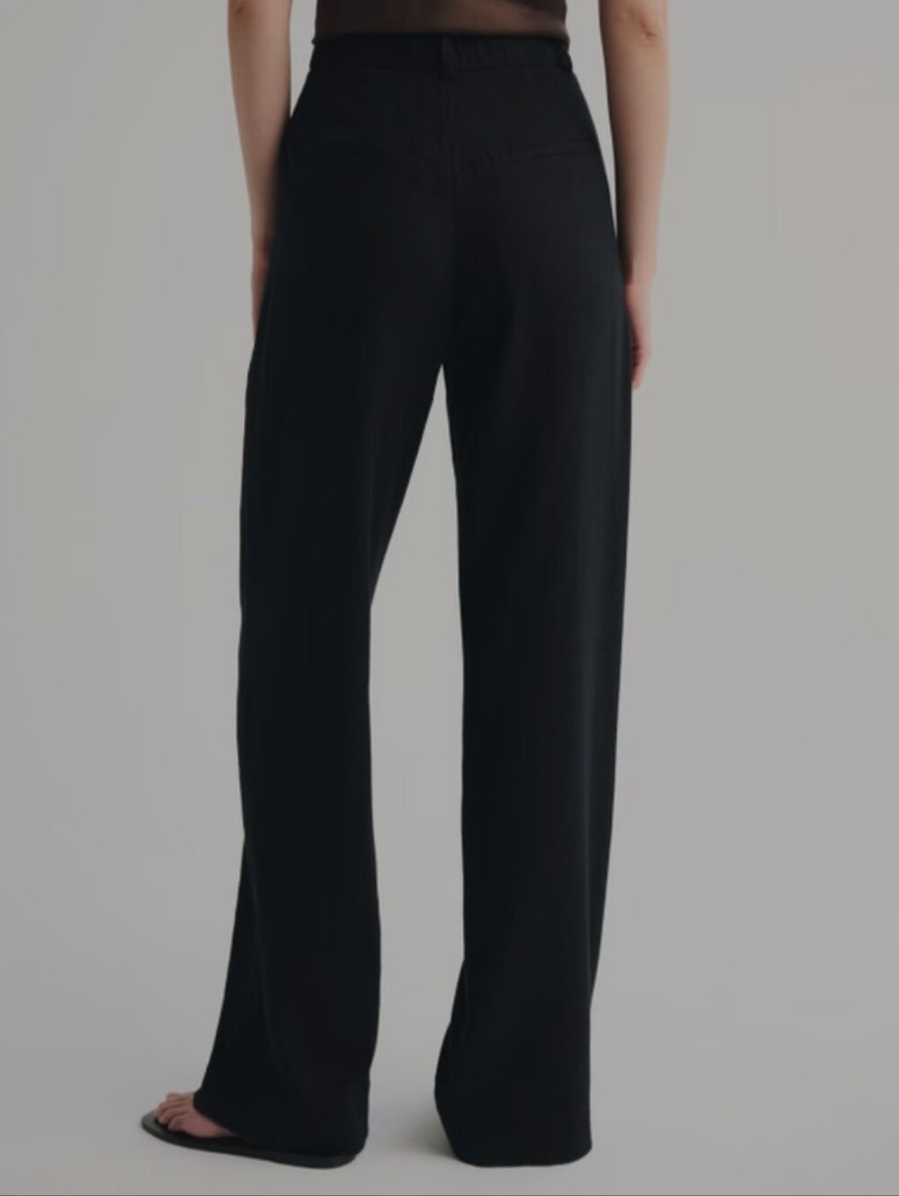 Abercrombie Wide Leg Women's Linen Pants - Black